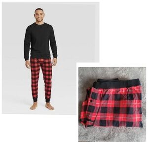 GOODFELLOW & CO. Men's Cotton Plaid Jogger Pajama Pants, Size XXL